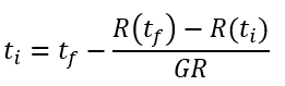 Formula for growth rate estimation